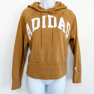 ADIDAS Hoodie Mustard Yellow Tan Women Small